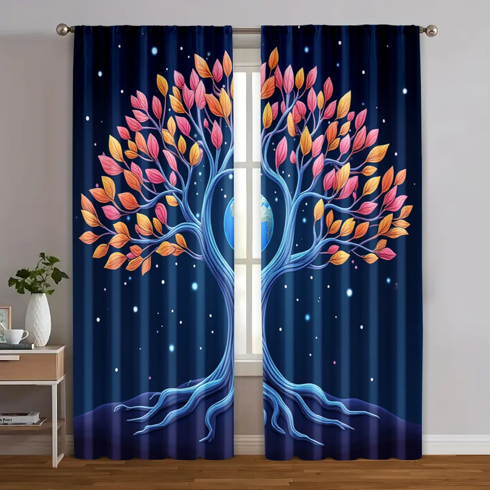 2pcs, Window Curtain 2D print Tree of Life Mandala Machine Washable (without rod) Decorations For Home Use for Bedroom, Office,
2pcs, Window Curtain 2D print Tree of Life Mandala Machine Washable (without rod) Decorations For Home Use for Bedroom, Office,