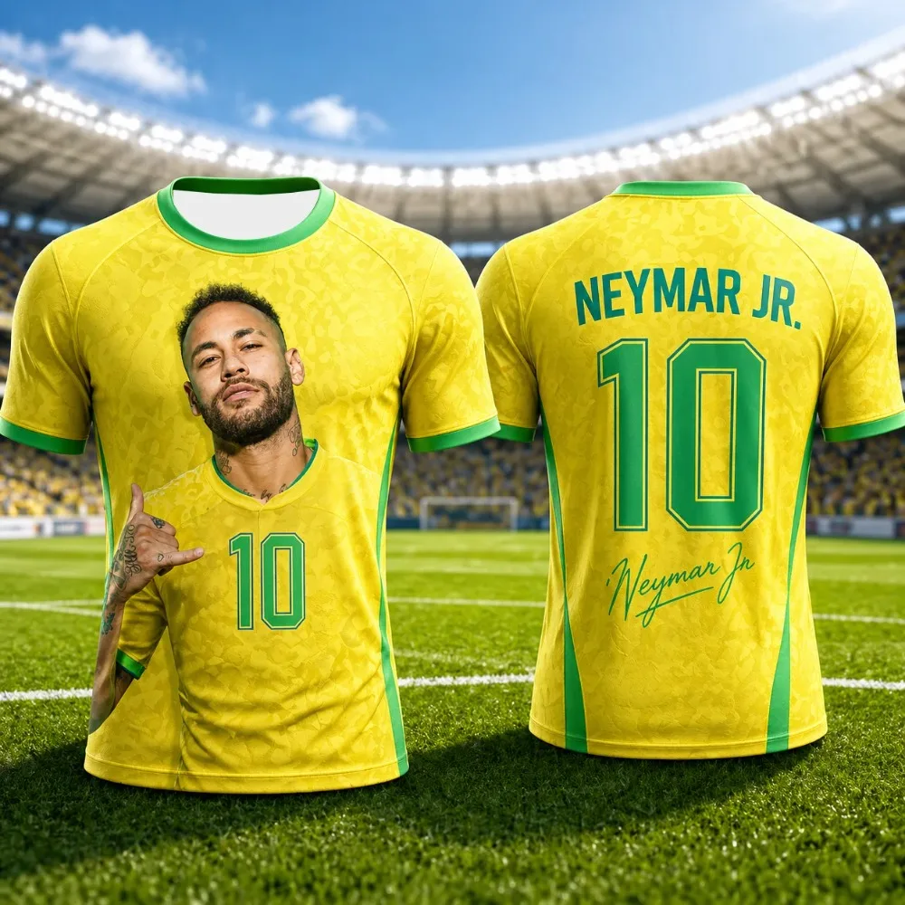 Fashion Neymar's Summer 3D Printed Family Outfit Football Jersey T-shirt. Quick-drying and Breathable Suitable for Outdoor Wear
Fashion Neymar's Summer 3D Printed Family Outfit Football Jersey T-shirt. Quick-drying and Breathable Suitable for Outdoor Wear