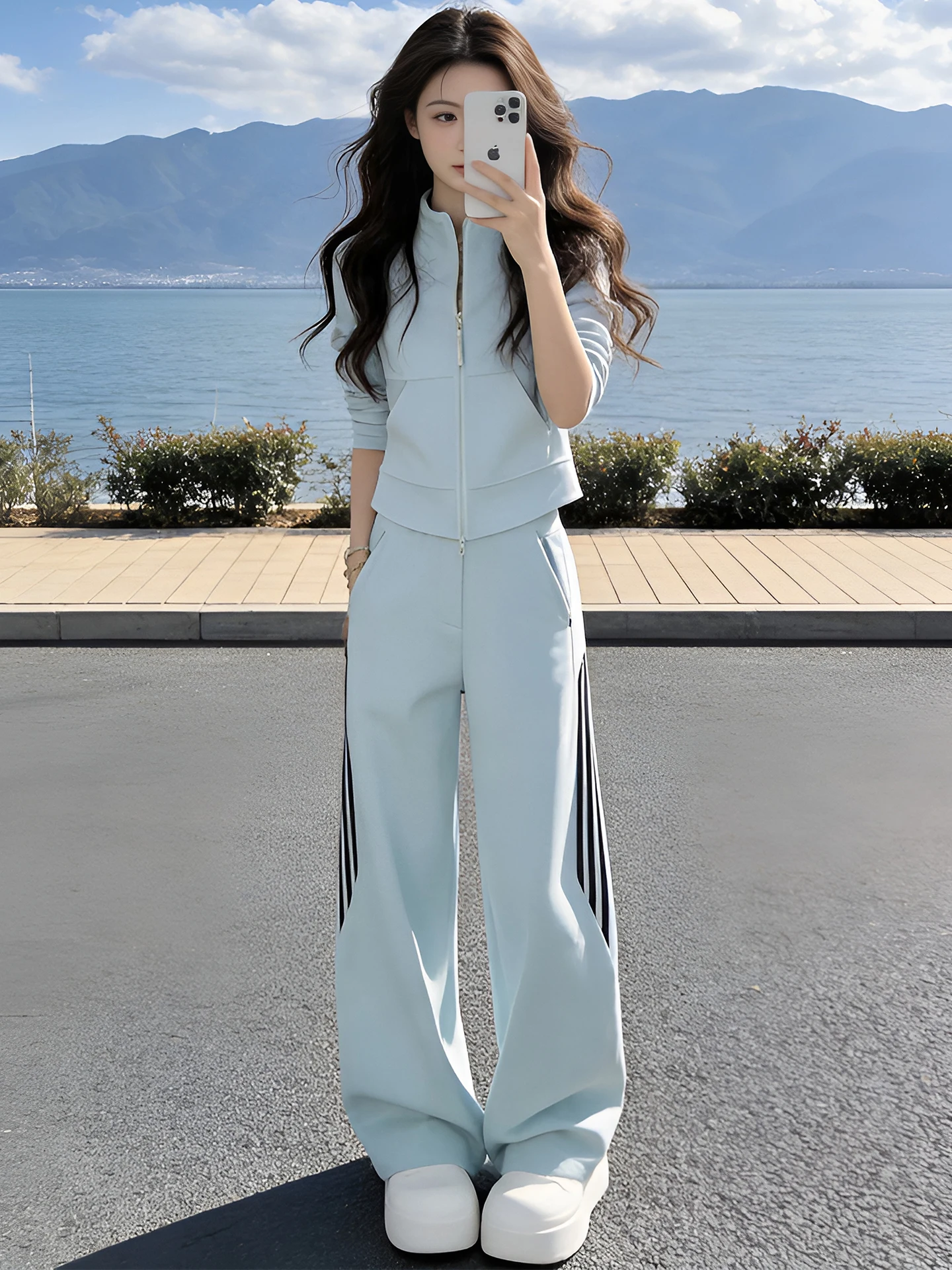 Fashionable Casual Women's Two-Piece Set Spring Autumn New Style Slimming Stand Collar Open Cardigan Wide Leg Pants Anti-Aging
Fashionable Casual Women's Two-Piece Set Spring Autumn New Style Slimming Stand Collar Open Cardigan Wide Leg Pants Anti-Aging