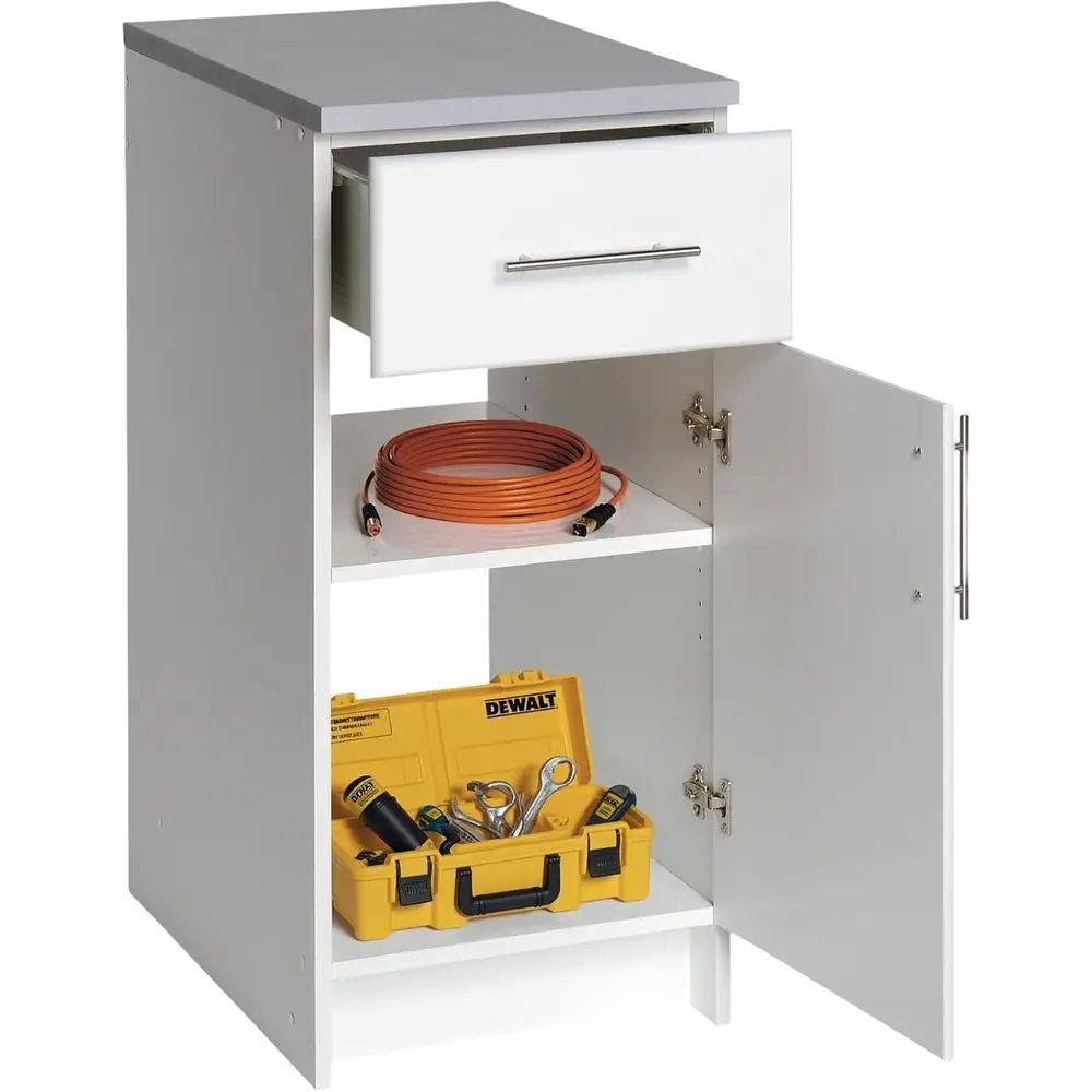 Elite 16” Wide White Storage Cabinet, Base Cabinet with 1 Der and 1 Adjustable Shel Ideal or Garage, Cabinet, Kitchen, Home Oice
Elite 16” Wide White Storage Cabinet, Base Cabinet with 1 Der and 1 Adjustable Shel Ideal or Garage, Cabinet, Kitchen, Home Oice