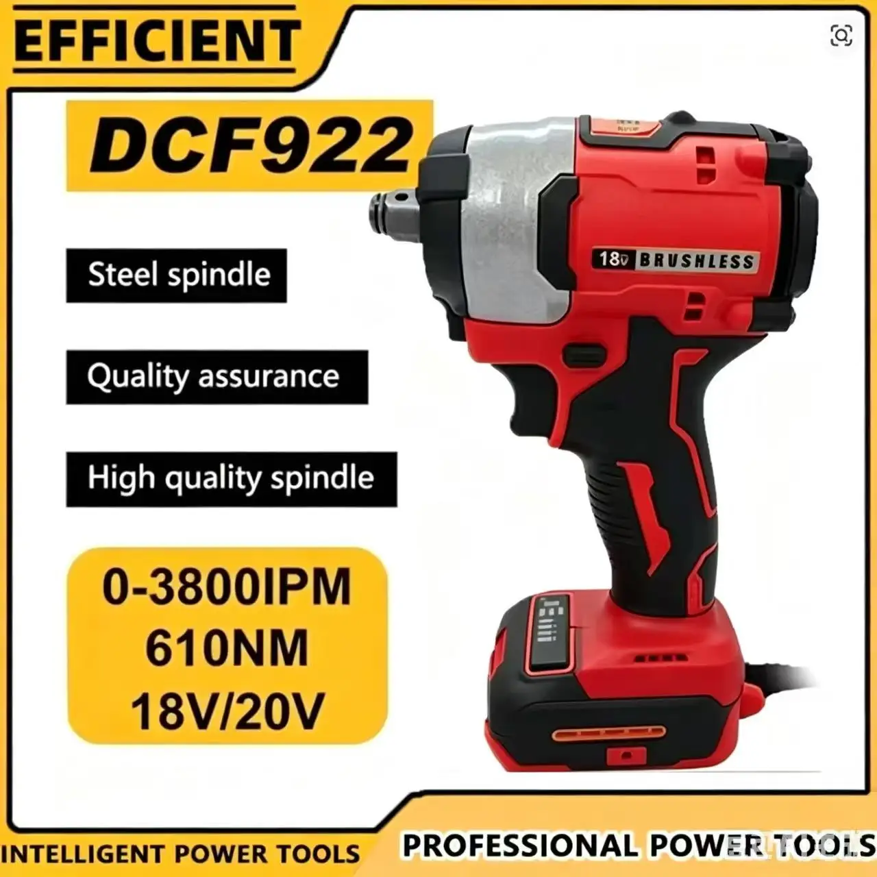 DCF922 20V Cordless Brushless Impact Wrench Pilot Large Torque Variable Speed Electric Wrench Rechargeable Tools
DCF922 20V Cordless Brushless Impact Wrench Pilot Large Torque Variable Speed Electric Wrench Rechargeable Tools
