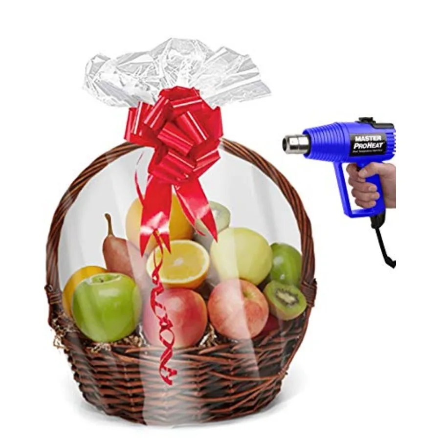 Shrink Wrap Basket Bags For Gift Baskets Clear cellophane PVC Shrink Bags 24"X 30" 5 Pack
Shrink Wrap Basket Bags For Gift Baskets Clear cellophane PVC Shrink Bags 24"X 30" 5 Pack