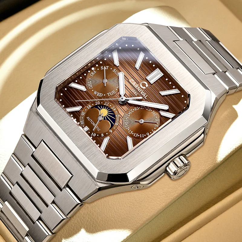 Switzerland Carnival Automatic Watch for Men Luxury Brand MIYOTA Mechanical Men‘s Watches Multifunction Moonphase Reloj Hombre
Switzerland Carnival Automatic Watch for Men Luxury Brand MIYOTA Mechanical Men‘s Watches Multifunction Moonphase Reloj Hombre