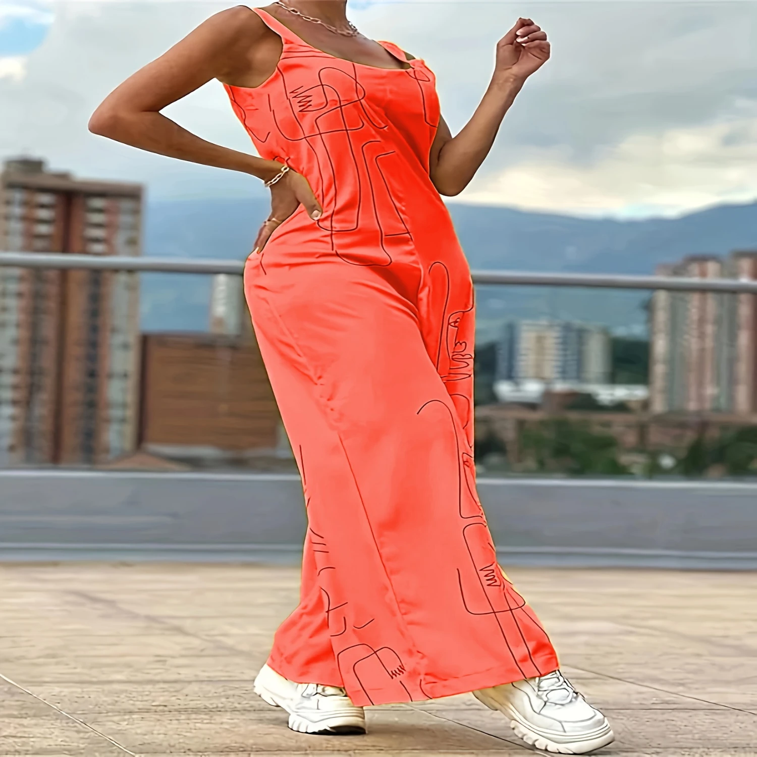 Strapless Chic Portrait Print Jumpsuit Versatile, Breathable, Stylish - Women's Spring/Summer/Fall Essential
Strapless Chic Portrait Print Jumpsuit Versatile, Breathable, Stylish - Women's Spring/Summer/Fall Essential