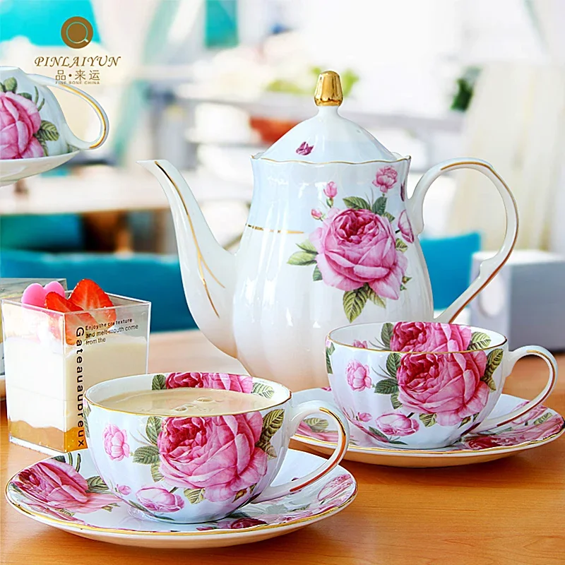 Bone china afternoon tea set European tea set British coffee cup family wedding gift
Bone china afternoon tea set European tea set British coffee cup family wedding gift