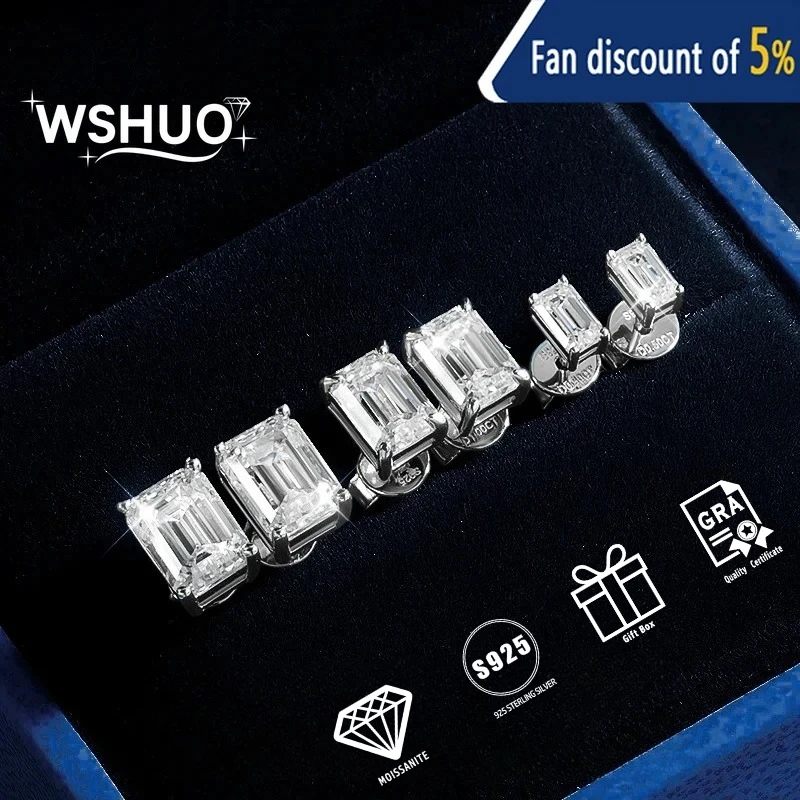 0.5-2Carat D S925 Sterling Silver White Gold Rectangle Diamond Earring Studs Women Radian Emerald Cut Moissanite Stud Earrings
0.5-2Carat D S925 Sterling Silver White Gold Rectangle Diamond Earring Studs Women Radian Emerald Cut Moissanite Stud Earrings