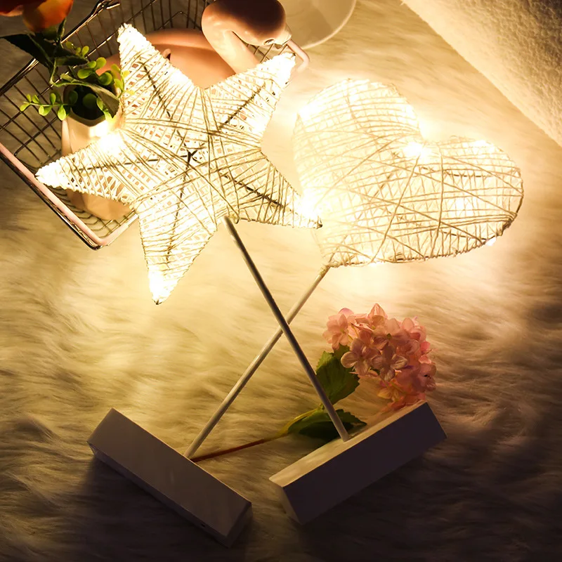 Home Decoration Small Nightlight LED Rattan Modeling Lamp Star Lamp Moon Christmas Lamp Nightlight Bedside light
Home Decoration Small Nightlight LED Rattan Modeling Lamp Star Lamp Moon Christmas Lamp Nightlight Bedside light