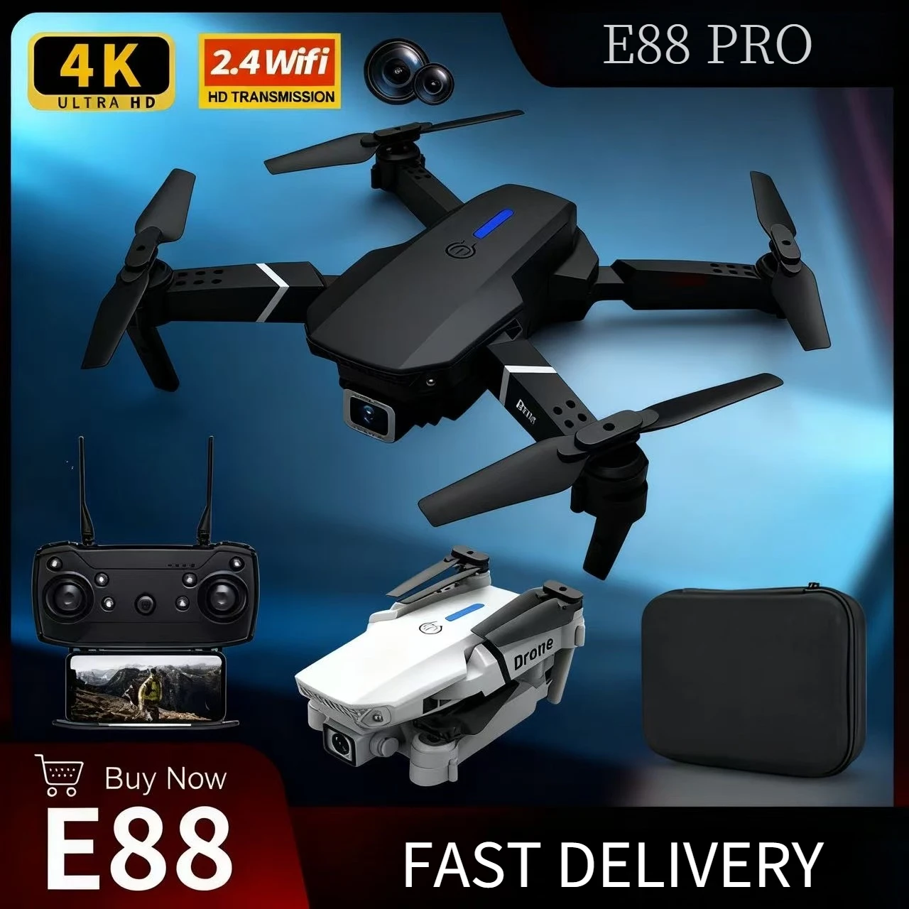 KDBFA 2025 Новый E88 Pro WIFI FPV Дрон Широкоугольный HD 4K 1080P Камера Удержание Высоты RC Складной Квадрокоптер Дрон Вертолет Игрушки Подарок
KDBFA 2025 Новый E88 Pro WIFI FPV Дрон Широкоугольный HD 4K 1080P Камера Удержание Высоты RC Складной Квадрокоптер Дрон Вертолет Игрушки Подарок