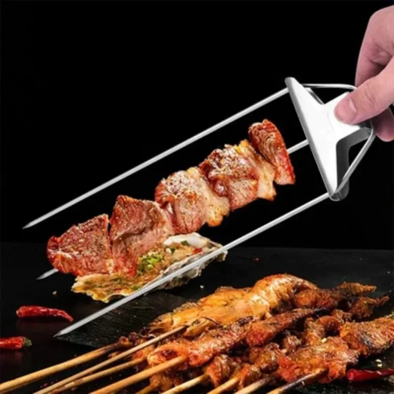 3 Way Grill Skewers-GrillSavant Outdoors Barbecue Fork Reusable Stainless Steel Semi-Automatic Barbecue Fork Household Bbq Stick
3 Way Grill Skewers-GrillSavant Outdoors Barbecue Fork Reusable Stainless Steel Semi-Automatic Barbecue Fork Household Bbq Stick
