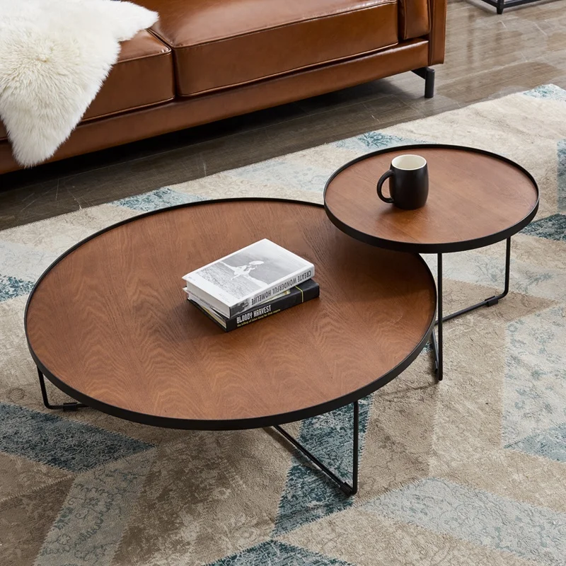 Wholesale Living Room Furniture Simple Small Round Wooden Top Metal Frame Coffee Table Set
Wholesale Living Room Furniture Simple Small Round Wooden Top Metal Frame Coffee Table Set