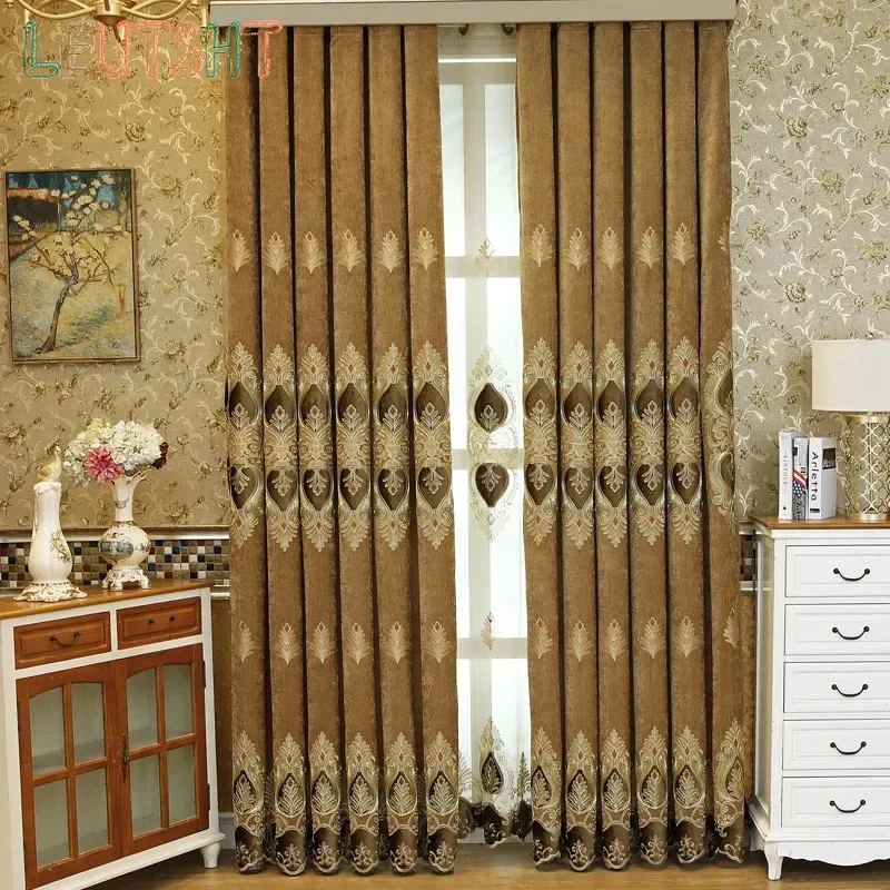 Custom Size Home Decor European-style Palace Luxury Curtains for Living Bedroom Retro Embroidered Blackout Chenille Fabric
Custom Size Home Decor European-style Palace Luxury Curtains for Living Bedroom Retro Embroidered Blackout Chenille Fabric
