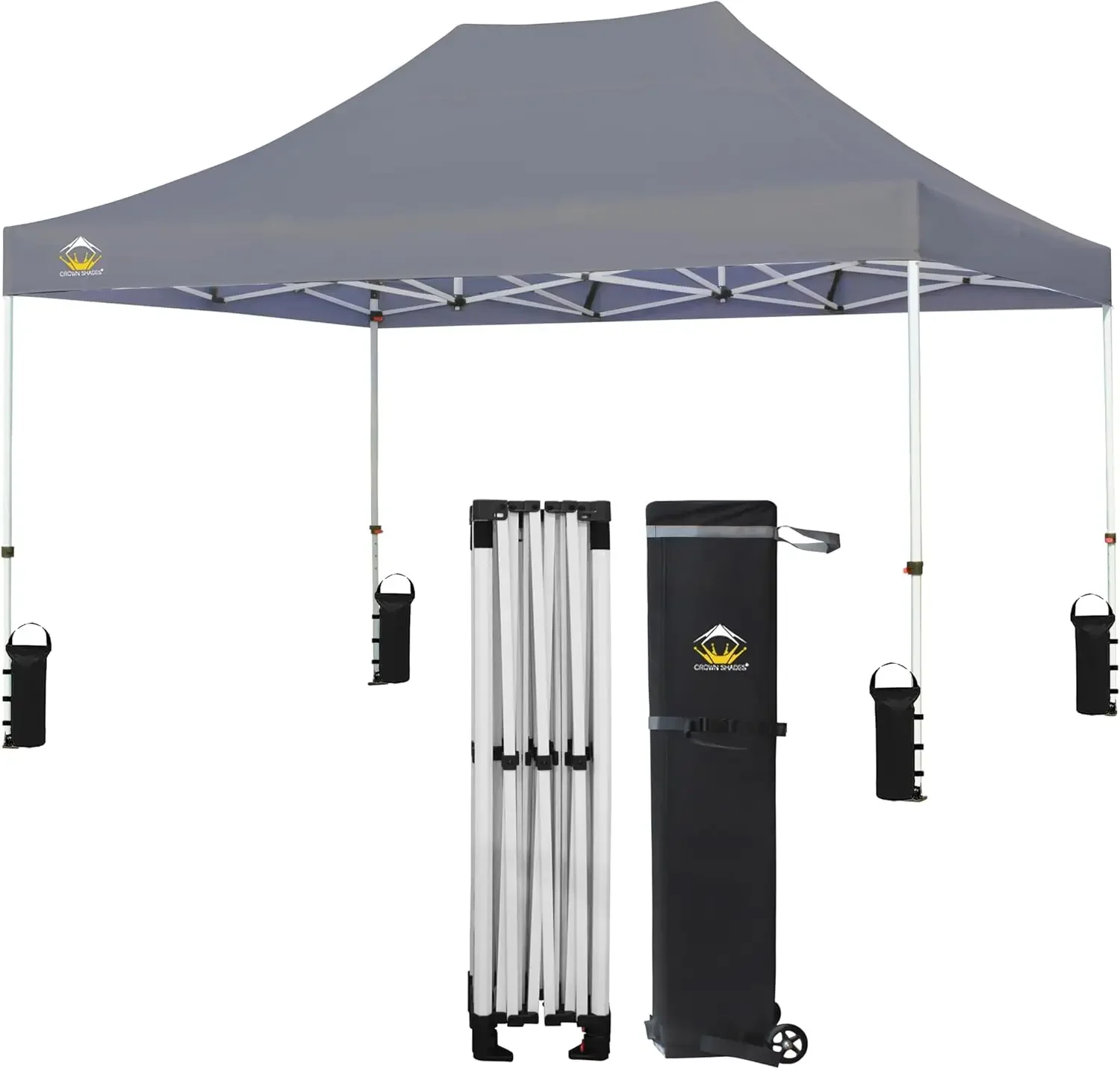 10x15 Pop Up Canopy Tent, Thicken Frame Commercial Heavy Duty Tent, 8 Stakes & 4 Sandbags & 4 Ropes, Outdoor Canopies,Grey
10x15 Pop Up Canopy Tent, Thicken Frame Commercial Heavy Duty Tent, 8 Stakes & 4 Sandbags & 4 Ropes, Outdoor Canopies,Grey