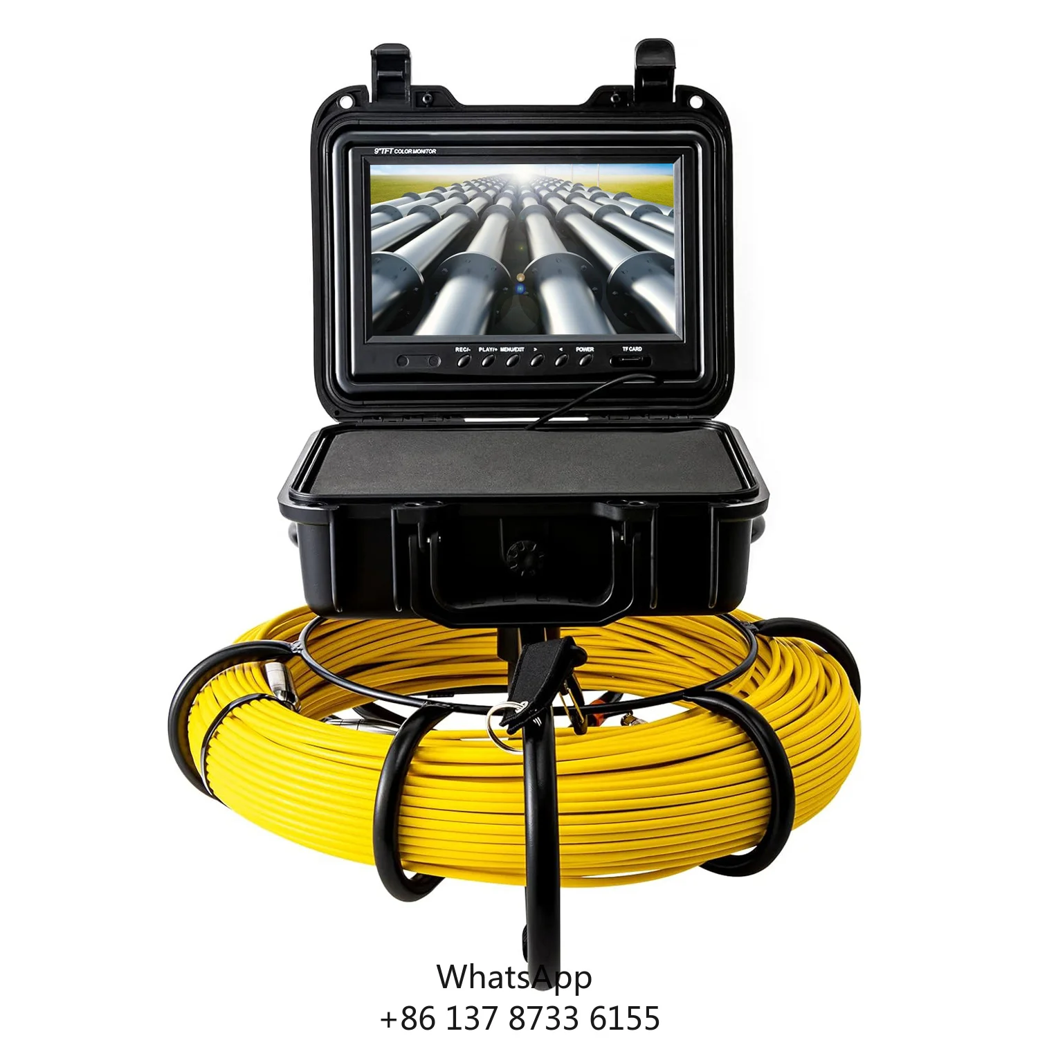 9" Monitor 1000TVL 23MM Drain Camera Sewer Borewell Pipe Manhole Inspection Camera 20m Push Rod Cable With DVR
9" Monitor 1000TVL 23MM Drain Camera Sewer Borewell Pipe Manhole Inspection Camera 20m Push Rod Cable With DVR