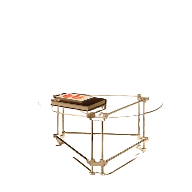 Modern simple optical axis DIY round glass metal living room coffee table creative assembly tea table
Modern simple optical axis DIY round glass metal living room coffee table creative assembly tea table