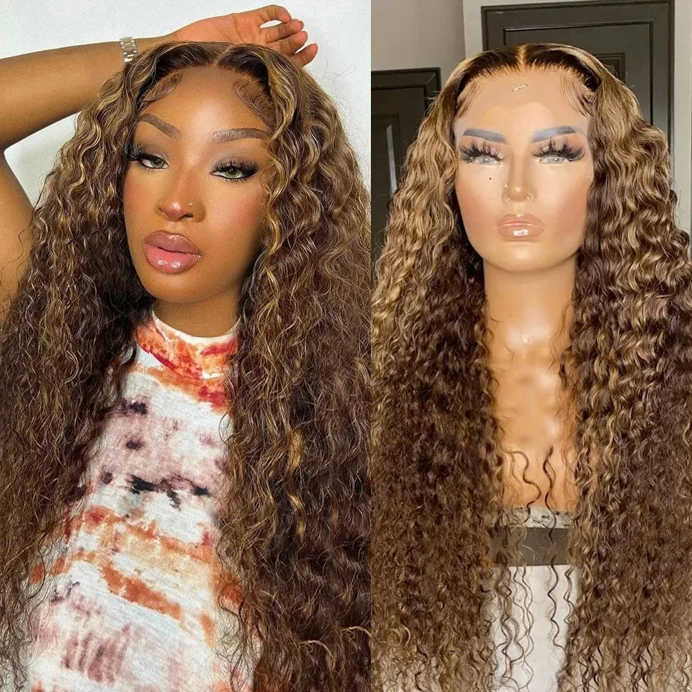 Highlight Wig Human Hair Water Wave 13x4 Frontal Wig Ombre 13x6 Transparent Lace Front Wig Curly Human Hair Wig 5x5 CLosure Wigs
Highlight Wig Human Hair Water Wave 13x4 Frontal Wig Ombre 13x6 Transparent Lace Front Wig Curly Human Hair Wig 5x5 CLosure Wigs