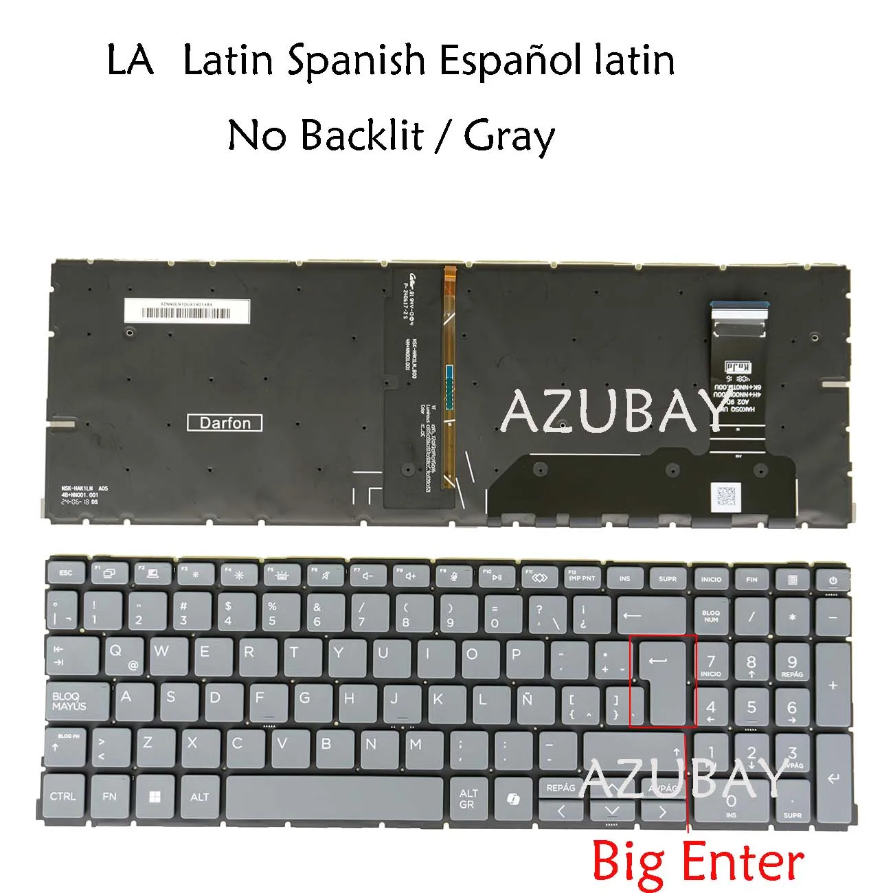 LA Latin Spanish No Backlit Keyboard for HP N95510-161 EliteBook 660 G11, 665 G11, 460 G11, 465 G11, ZBook Power 16 G11/16 G11 A
LA Latin Spanish No Backlit Keyboard for HP N95510-161 EliteBook 660 G11, 665 G11, 460 G11, 465 G11, ZBook Power 16 G11/16 G11 A