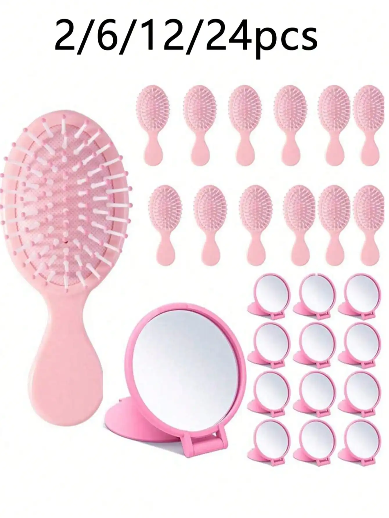 2Pcs Mini Hair Brush Set, 12 Pcs Travel Wet & Dry Hair Comb, Pocket Smooth, 12 Pcs Compact Folding Makeup Mirror, Suitable For Spa, Overnight, Birthday, Bridal, Bachelorette, Christmas Party Gifts (Blue, Purple, Pink, Black)
2Pcs Mini Hair Brush Set, 12 Pcs Travel Wet & Dry Hair Comb, Pocket Smooth, 12 Pcs Compact Folding Makeup Mirror, Suitable For Spa, Overnight, Birthday, Bridal, Bachelorette, Christmas Party Gifts (Blue, Purple, Pink, Black)