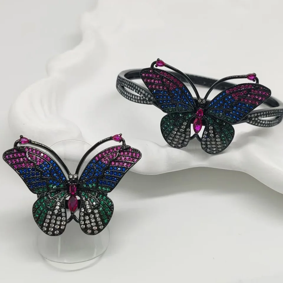 Zlxgirl jewelry luxury butterfly shape Bangle Ring Set Jewelry Sets For Women Wedding Cubic Zircon CZ Dubai Bridal bijoux set
Zlxgirl jewelry luxury butterfly shape Bangle Ring Set Jewelry Sets For Women Wedding Cubic Zircon CZ Dubai Bridal bijoux set