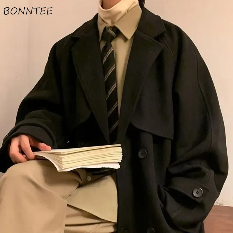 Men Wool Thicker Keep Warm Windbreak Loose-fit Long Style Breasted Pockets Fashion Casual Coats All-match Ins Solid Color Double
Men Wool Thicker Keep Warm Windbreak Loose-fit Long Style Breasted Pockets Fashion Casual Coats All-match Ins Solid Color Double