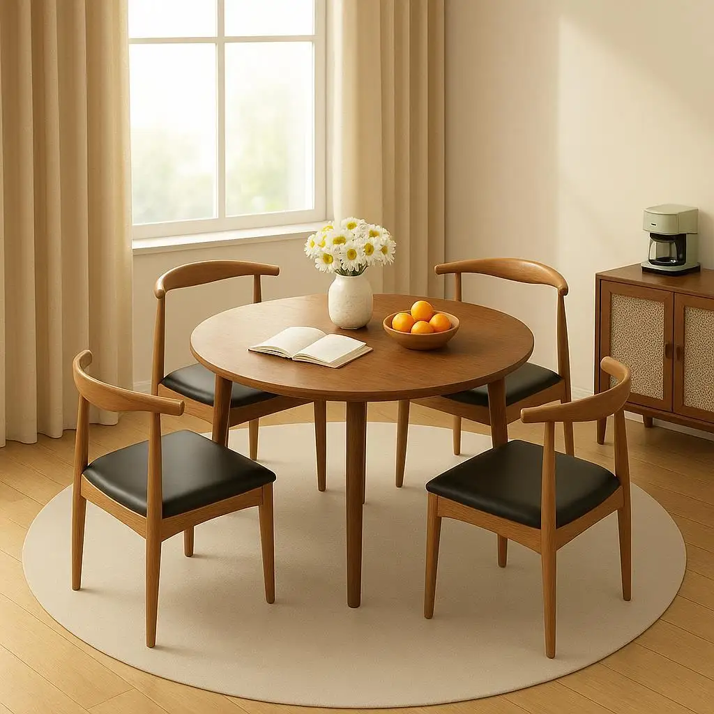 Medieval style solid wood balcony small tea table household small apartment round eating table catering
Medieval style solid wood balcony small tea table household small apartment round eating table catering