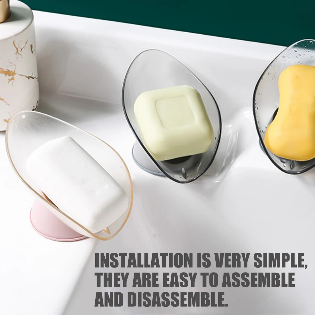 2Pcs Punch Free Soap Box Plastic Draining Dish Leaf Shaped Design Non Rusting Portable Soap Holder for Bathroom Travel
2Pcs Punch Free Soap Box Plastic Draining Dish Leaf Shaped Design Non Rusting Portable Soap Holder for Bathroom Travel
