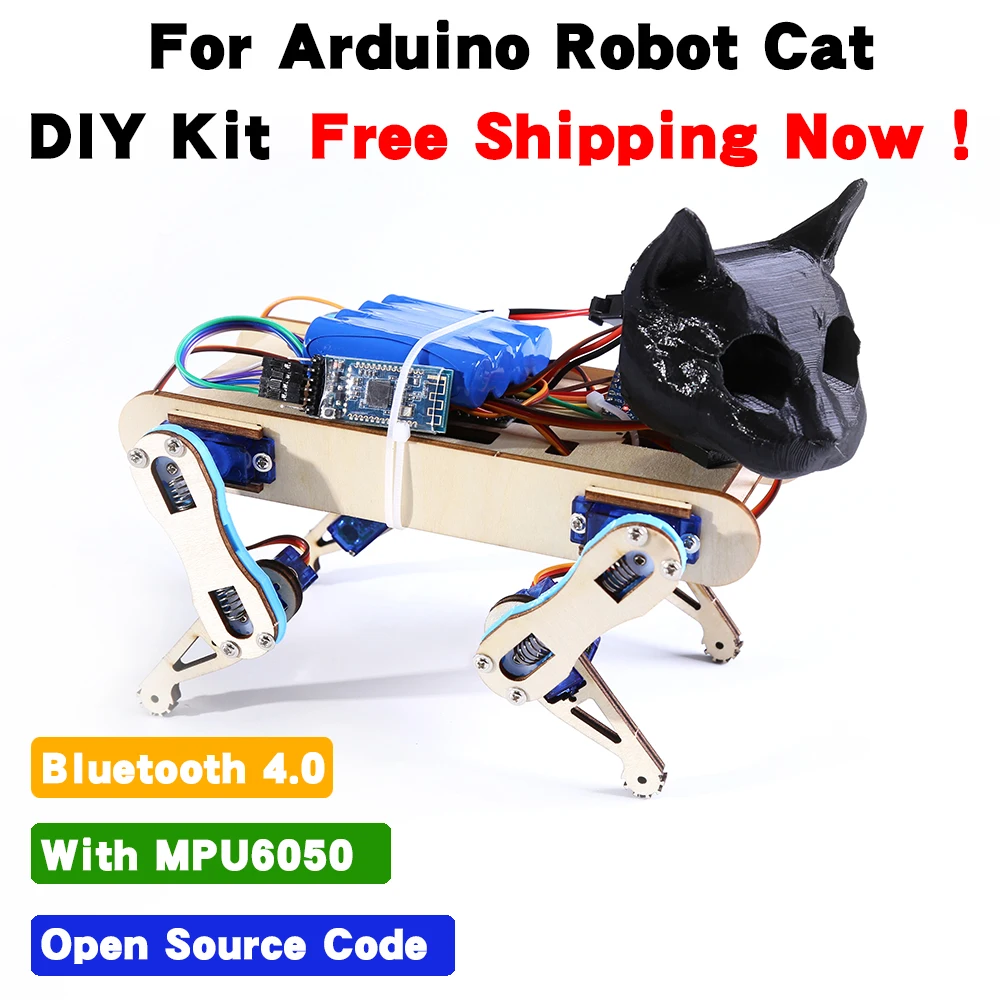 8-DOF Bionic Quadruped ROS Robot Nano DIY kit Smartphone control Maker open source hardware project programming platform
8-DOF Bionic Quadruped ROS Robot Nano DIY kit Smartphone control Maker open source hardware project programming platform