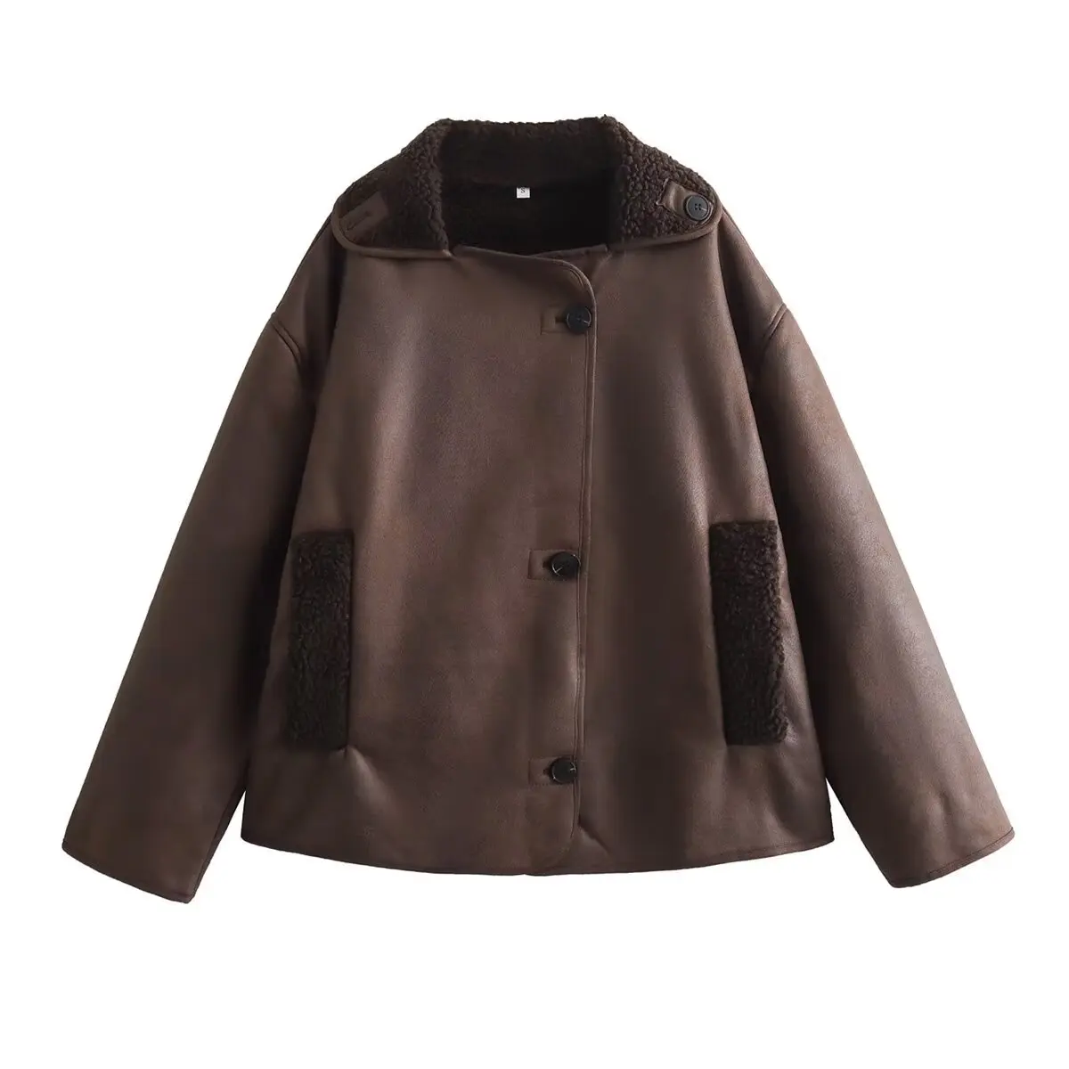 Autumn Winter Warm Wool Blends Coats Demi-season Plush Jacket Outerwear Woman Thick Leather Jackets for Women Coat
Autumn Winter Warm Wool Blends Coats Demi-season Plush Jacket Outerwear Woman Thick Leather Jackets for Women Coat