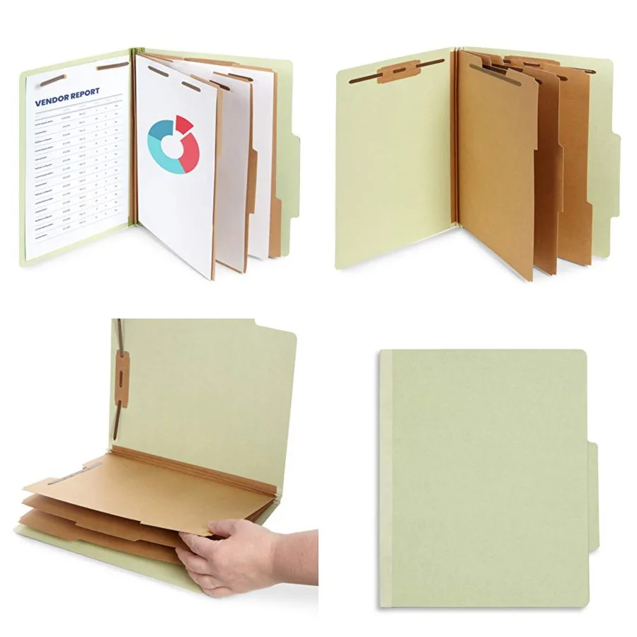 Green/Gray Classification Folders, Letter Size, 3 Dividers, with 2 Inch Expansions, Classification Folders, 10 Pack
Green/Gray Classification Folders, Letter Size, 3 Dividers, with 2 Inch Expansions, Classification Folders, 10 Pack