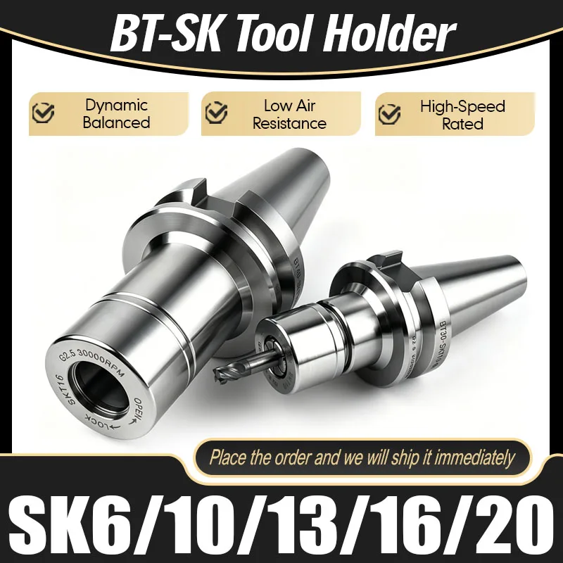High Speed CNC Tool Holder Collet Chuck BT-SK Bracket Spindle Knife BT30 BT40 SK06 SK10 SK16 SK20 No Keyway GSK Compatible
High Speed CNC Tool Holder Collet Chuck BT-SK Bracket Spindle Knife BT30 BT40 SK06 SK10 SK16 SK20 No Keyway GSK Compatible
