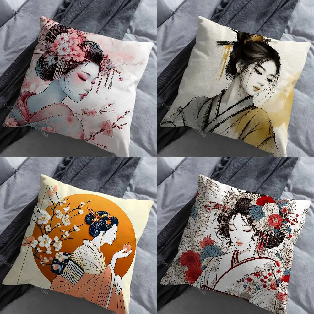 Beautiful Geisha Art Pillow Case For 30x30cm,45x45cm,55x55cm, For Home Bedroom Decoration And Protector
Beautiful Geisha Art Pillow Case For 30x30cm,45x45cm,55x55cm, For Home Bedroom Decoration And Protector