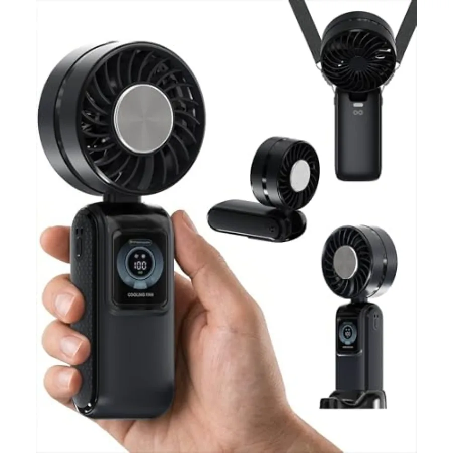 Portable Handheld Fan, Rechargeable with LED Display and Cooling Mode, Small Personal Mini Portable Fan, 5 Speeds for Outdoor T
Portable Handheld Fan, Rechargeable with LED Display and Cooling Mode, Small Personal Mini Portable Fan, 5 Speeds for Outdoor T