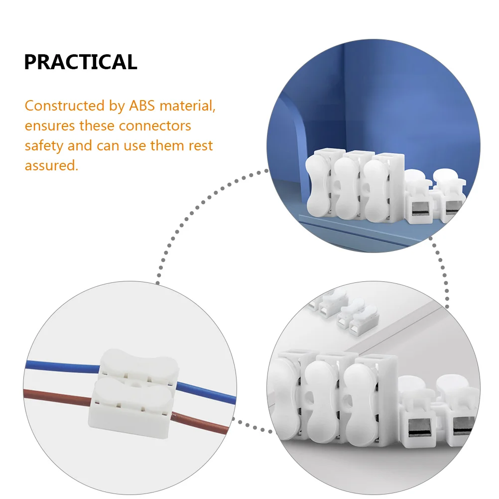 100 Pcs Push Terminal Spring Quick Wire Connector Block LED Strip Abs Adapter Small Connectors High Pressure Resistance ABS
100 Pcs Push Terminal Spring Quick Wire Connector Block LED Strip Abs Adapter Small Connectors High Pressure Resistance ABS