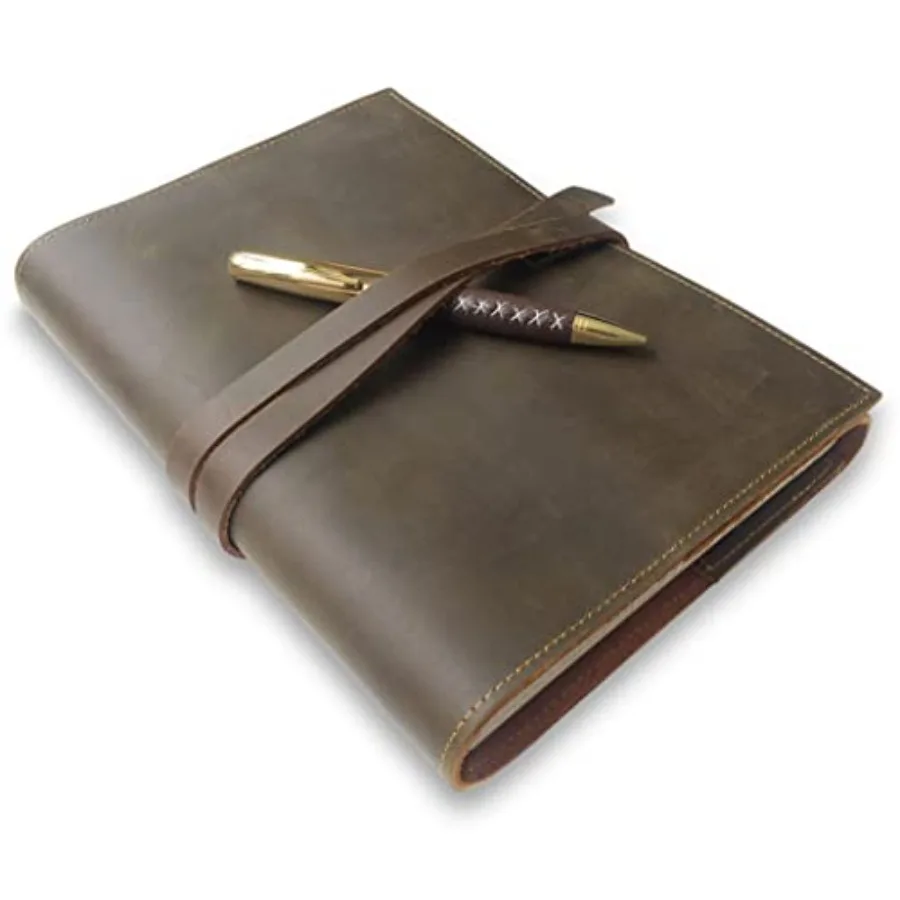 Leather Bound Journal for Men and Women, Handmade Gift Set with Refillable Journal and Stylish Pen, Vintage Notebook, Sketchboo
Leather Bound Journal for Men and Women, Handmade Gift Set with Refillable Journal and Stylish Pen, Vintage Notebook, Sketchboo