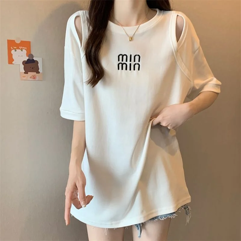 plus Size Mid-Length Hollow Short Sleeve T-Shirt Women's Summer New Korean Design Base Shirt Slimming Embroidery Top
plus Size Mid-Length Hollow Short Sleeve T-Shirt Women's Summer New Korean Design Base Shirt Slimming Embroidery Top