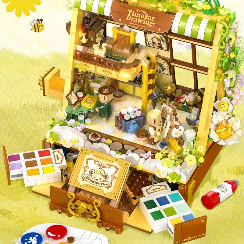 Teddy Bear art gallery House Buildings Sets, 1685 PCS City figures Lighting Model Modular Buildings Blocks Gift for Adults Kids
Teddy Bear art gallery House Buildings Sets, 1685 PCS City figures Lighting Model Modular Buildings Blocks Gift for Adults Kids
