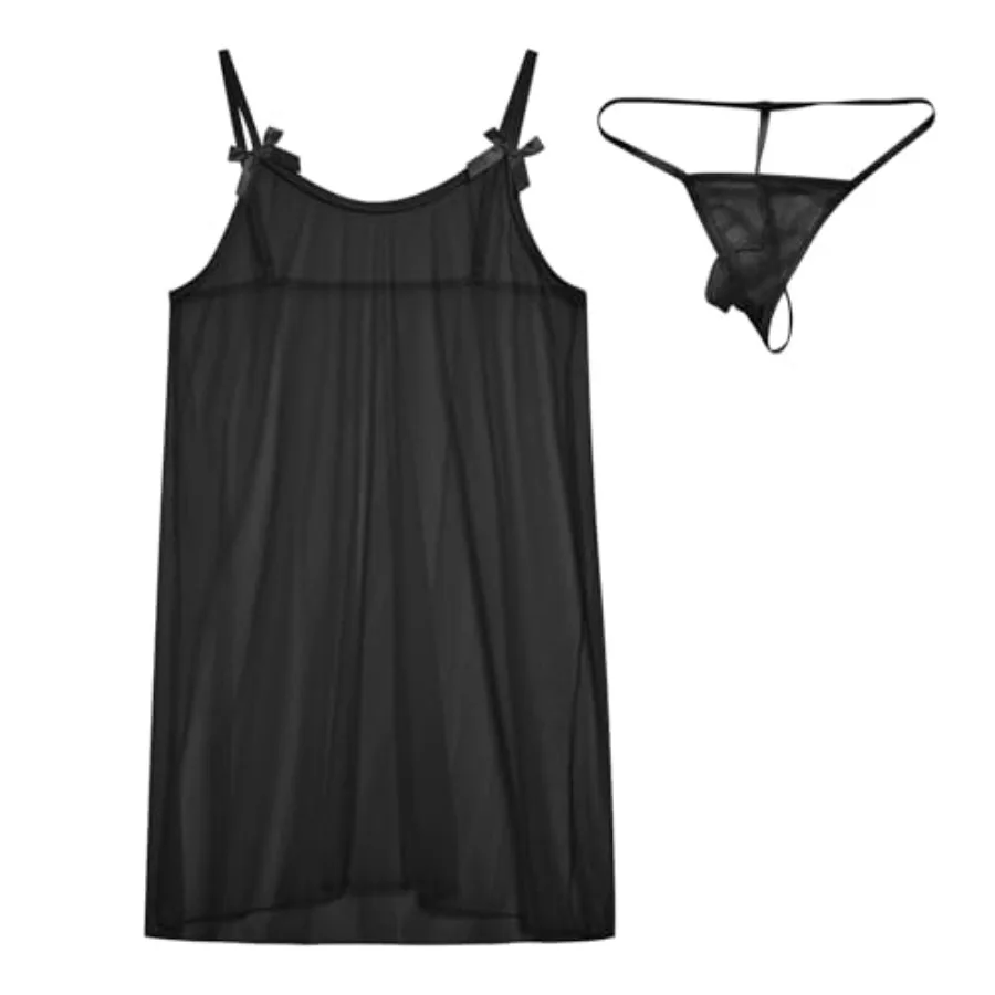 ABAFIP Men's Crossdresser Lingerie set Sissy See Through Mesh Sheer Nightgown Crossdressing Nightdress
ABAFIP Men's Crossdresser Lingerie set Sissy See Through Mesh Sheer Nightgown Crossdressing Nightdress