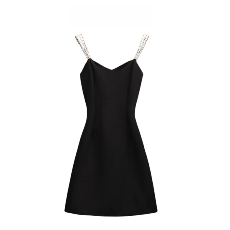 Fashionable Slimming Black Strapless Dress for plus Size Women Summer High Waist A-Line Skirt Korean Style V-Neck No Sleeve
Fashionable Slimming Black Strapless Dress for plus Size Women Summer High Waist A-Line Skirt Korean Style V-Neck No Sleeve