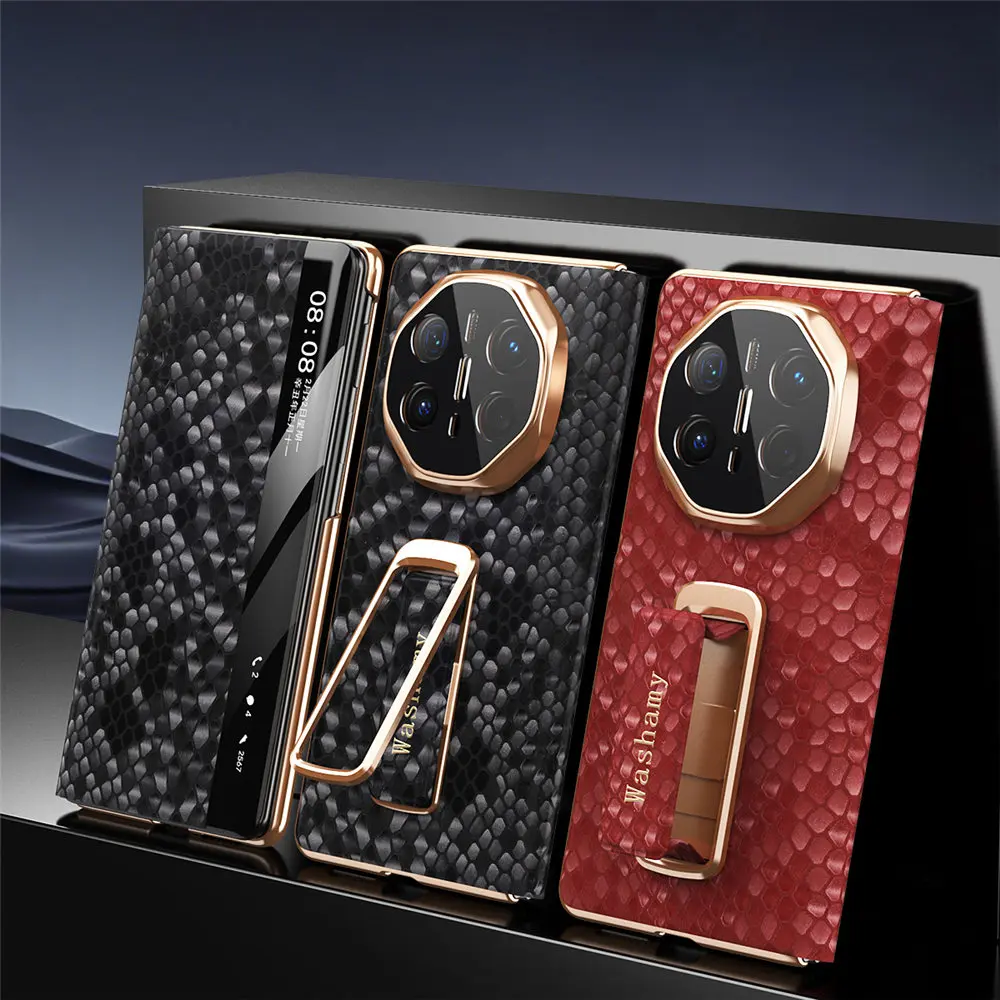 Premium Natural Cowhide Leather Python Pattern Flip Case for Huawei Mate X6 Wristband Hinge Cover
Premium Natural Cowhide Leather Python Pattern Flip Case for Huawei Mate X6 Wristband Hinge Cover