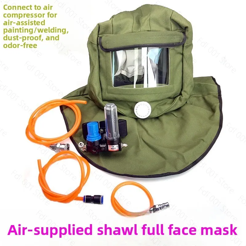 Full Face Mask with Hood for Painting Sandblasting Chemical Grinding Dust Proof
Full Face Mask with Hood for Painting Sandblasting Chemical Grinding Dust Proof