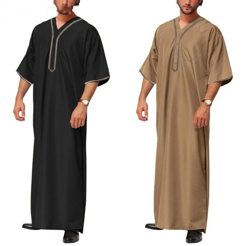Мужская Jubba Thobe черная хаки рубашка Топы мусульманская Мода Повседневная Блузка Арабская Дубай Kuftan Турецкая мусульманская одежда африканская одежда
Мужская Jubba Thobe черная хаки рубашка Топы мусульманская Мода Повседневная Блузка Арабская Дубай Kuftan Турецкая мусульманская одежда африканская одежда