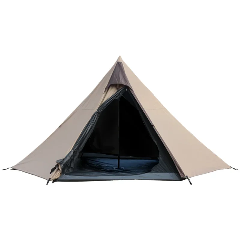 Outdoor Indian pyramid tent thickened vinyl double layer rainstorm protection camping camping shading windproof convenient
Outdoor Indian pyramid tent thickened vinyl double layer rainstorm protection camping camping shading windproof convenient