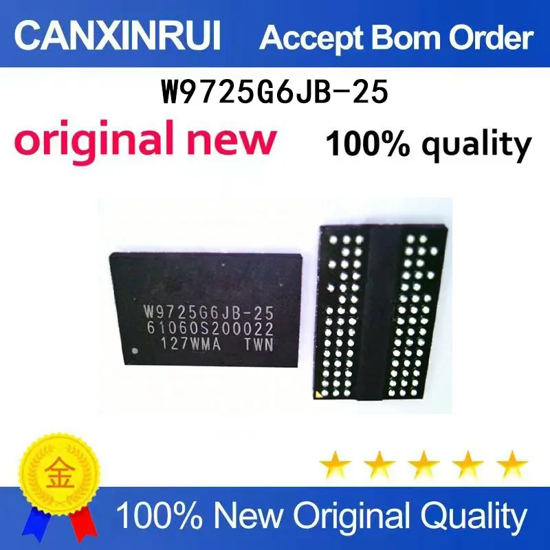 (5 PCS)Brand new original W9725G6KB-25 W9725G6JB-25
(5 PCS)Brand new original W9725G6KB-25 W9725G6JB-25