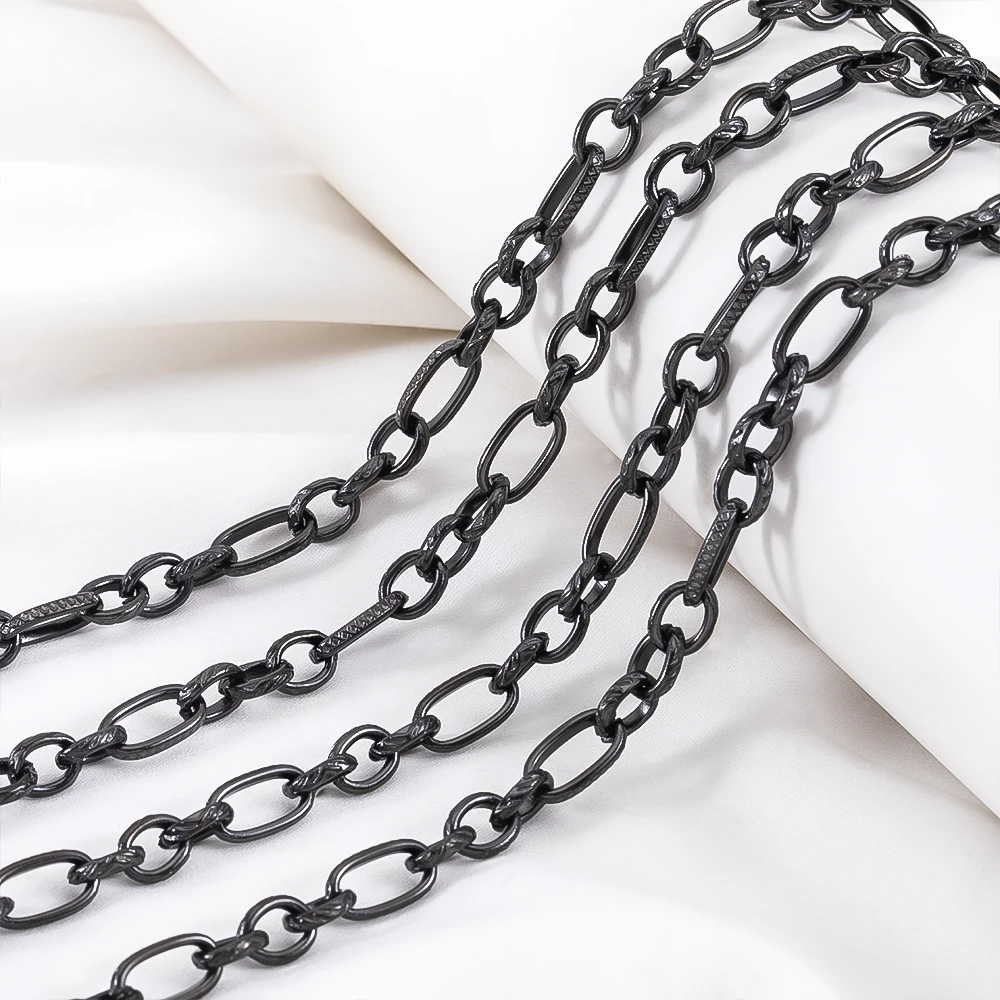 1M Black Plated Men Punk Necklace Stainless Steel Frosted Cross Oval Link Chains Heavy Chunky Chain DIY Jewelry Making Bracelet
1M Black Plated Men Punk Necklace Stainless Steel Frosted Cross Oval Link Chains Heavy Chunky Chain DIY Jewelry Making Bracelet