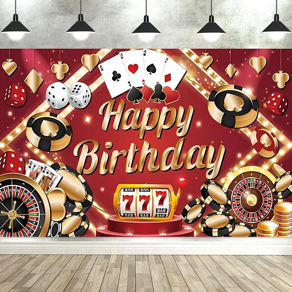 Las Vegas Casino Night Carnival Theme Banner Background Cloth, Poker Dice Birthday Party Decoration Photography Studio Backdrop
Las Vegas Casino Night Carnival Theme Banner Background Cloth, Poker Dice Birthday Party Decoration Photography Studio Backdrop