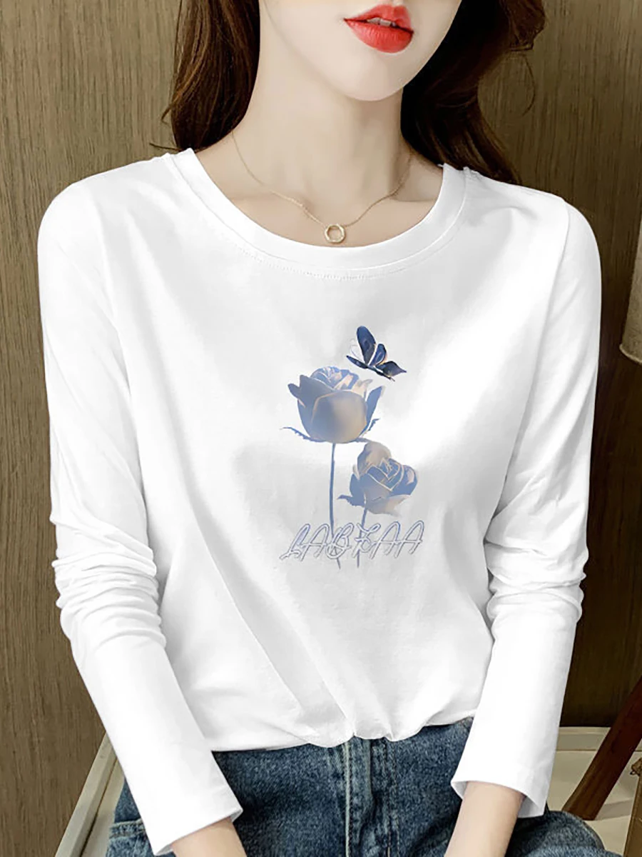 High-End Cotton Long Sleeve T-Shirt Women Loose plus Size New Chinese Style Base Shirt Spring Autumn Winter round Neck ...
High-End Cotton Long Sleeve T-Shirt Women Loose plus Size New Chinese Style Base Shirt Spring Autumn Winter round Neck ...