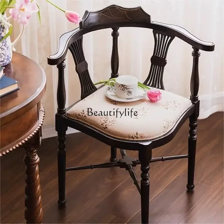 Z.-Retro solid wood medieval triangular chair home living room balcony back armrest bedroom dressing chair
Z.-Retro solid wood medieval triangular chair home living room balcony back armrest bedroom dressing chair