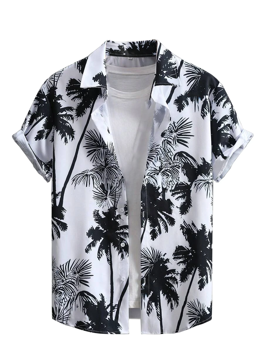 Men's Casual Palm Tree Botanical Print Men's Short Sleeve Button Down Shirt
Men's Casual Palm Tree Botanical Print Men's Short Sleeve Button Down Shirt