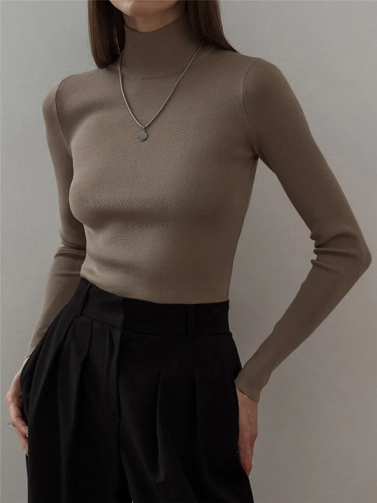 Women Turtleneck Sweaters Autumn Winter Slim Basic Pullover Knitted Sweater Jumper Soft Warm Pull New Tops
Women Turtleneck Sweaters Autumn Winter Slim Basic Pullover Knitted Sweater Jumper Soft Warm Pull New Tops