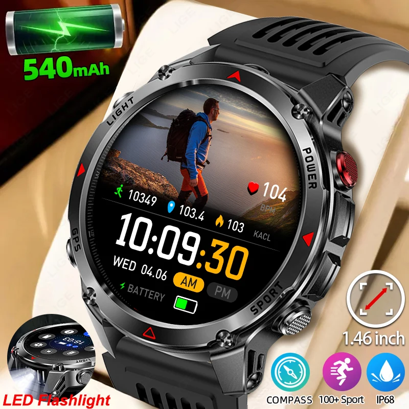 LIGE уличные военные умные часы для мужчин 1,46-дюймовый HD-экран GPS-трекер 540 мАч аккумулятор водонепроницаемые Bluetooth вызов спортивные умные часы
LIGE уличные военные умные часы для мужчин 1,46-дюймовый HD-экран GPS-трекер 540 мАч аккумулятор водонепроницаемые Bluetooth вызов спортивные умные часы