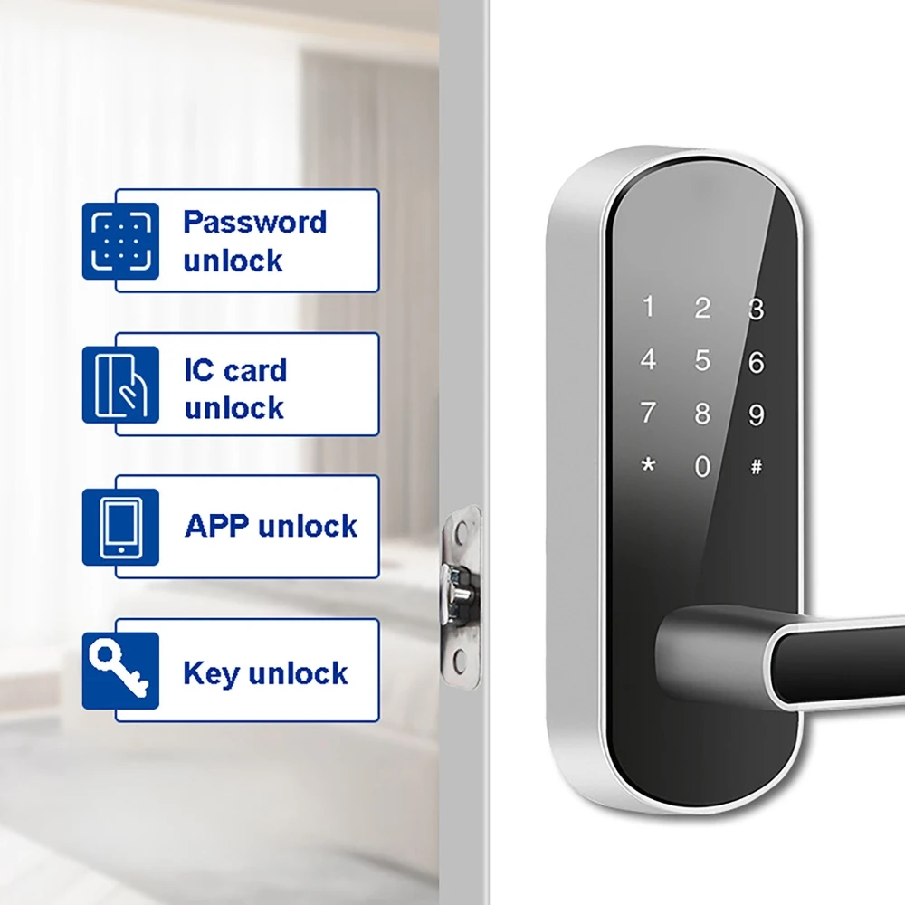 Smart Door Lock IC Cards / Password / TTLock APP / Key Unlock, For Wooden Doors Digital Replacement Ball Lock
Smart Door Lock IC Cards / Password / TTLock APP / Key Unlock, For Wooden Doors Digital Replacement Ball Lock